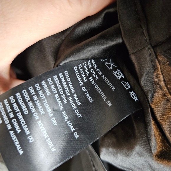 Bardot Demi Floral Jacquard Skirt, black, size US 8 /M - Picture 5 of 5